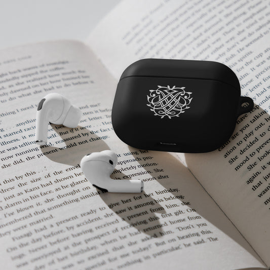 Bach-Schild (Monogramm) dunkle Gummihülle für AirPods®