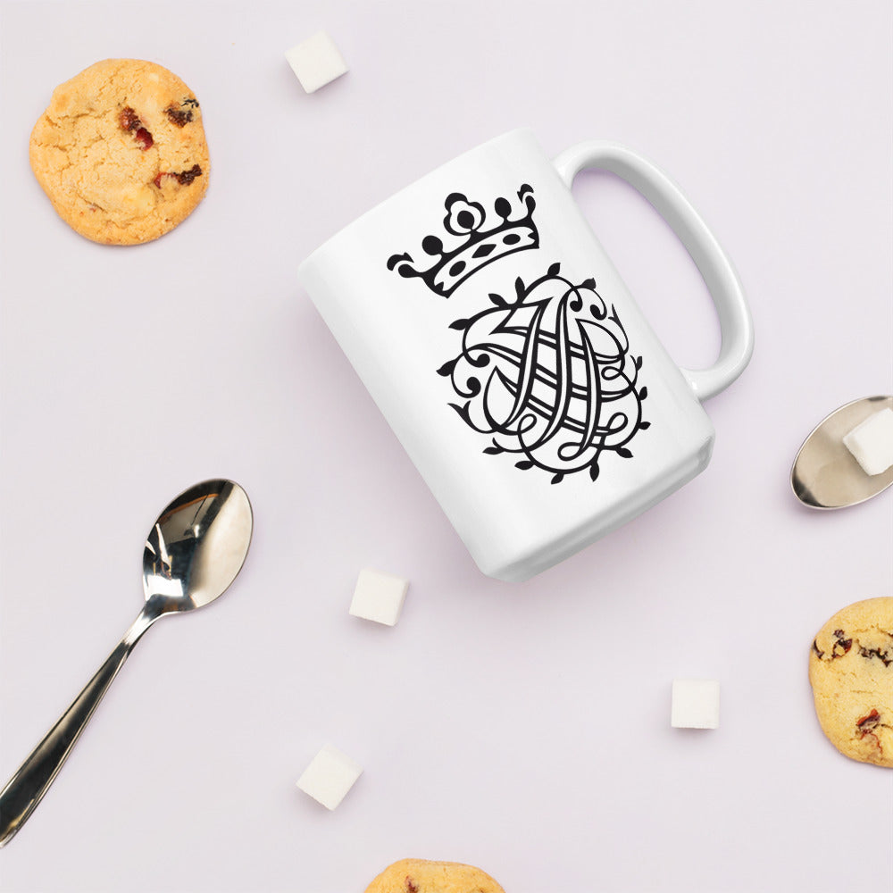 Bach Sign Monogram Mug (bianco, grande stampa)