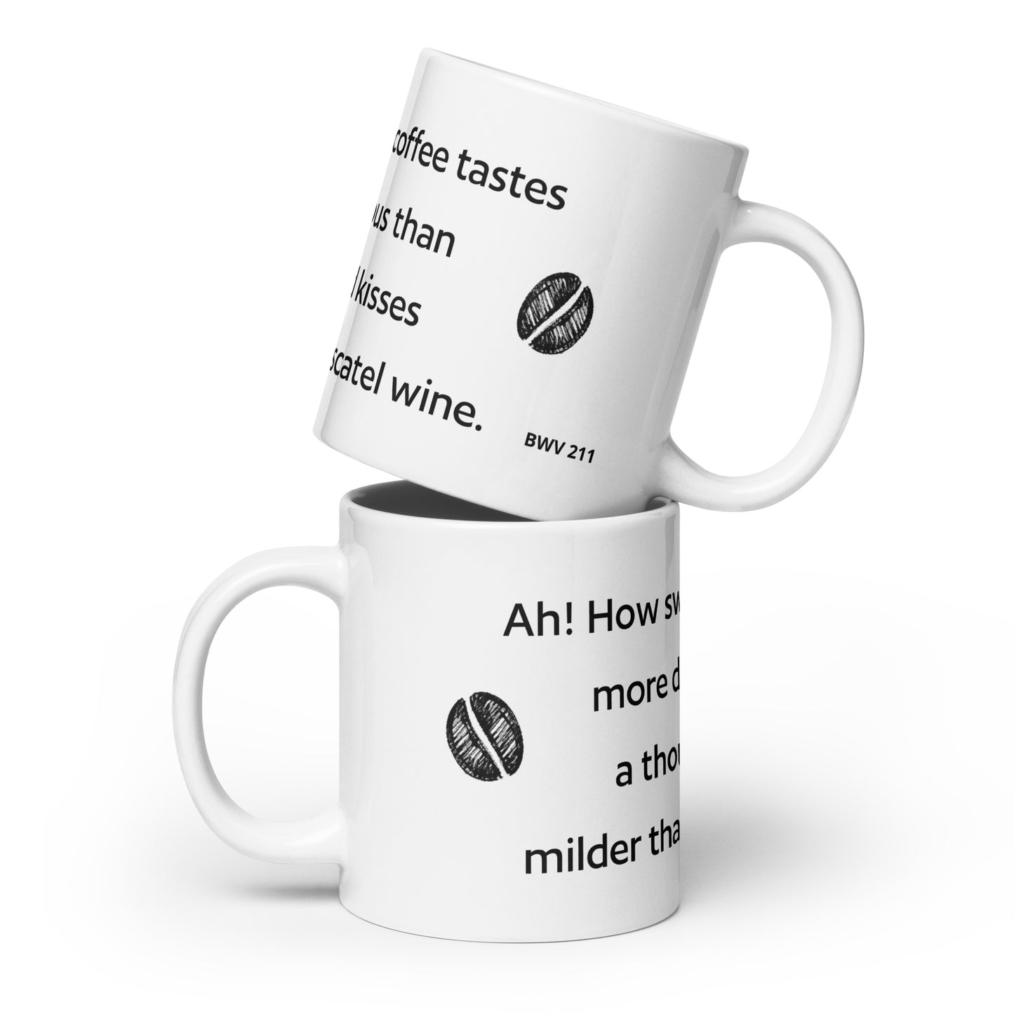 Bach "Coffee Cantata" testi Tazza Bianca