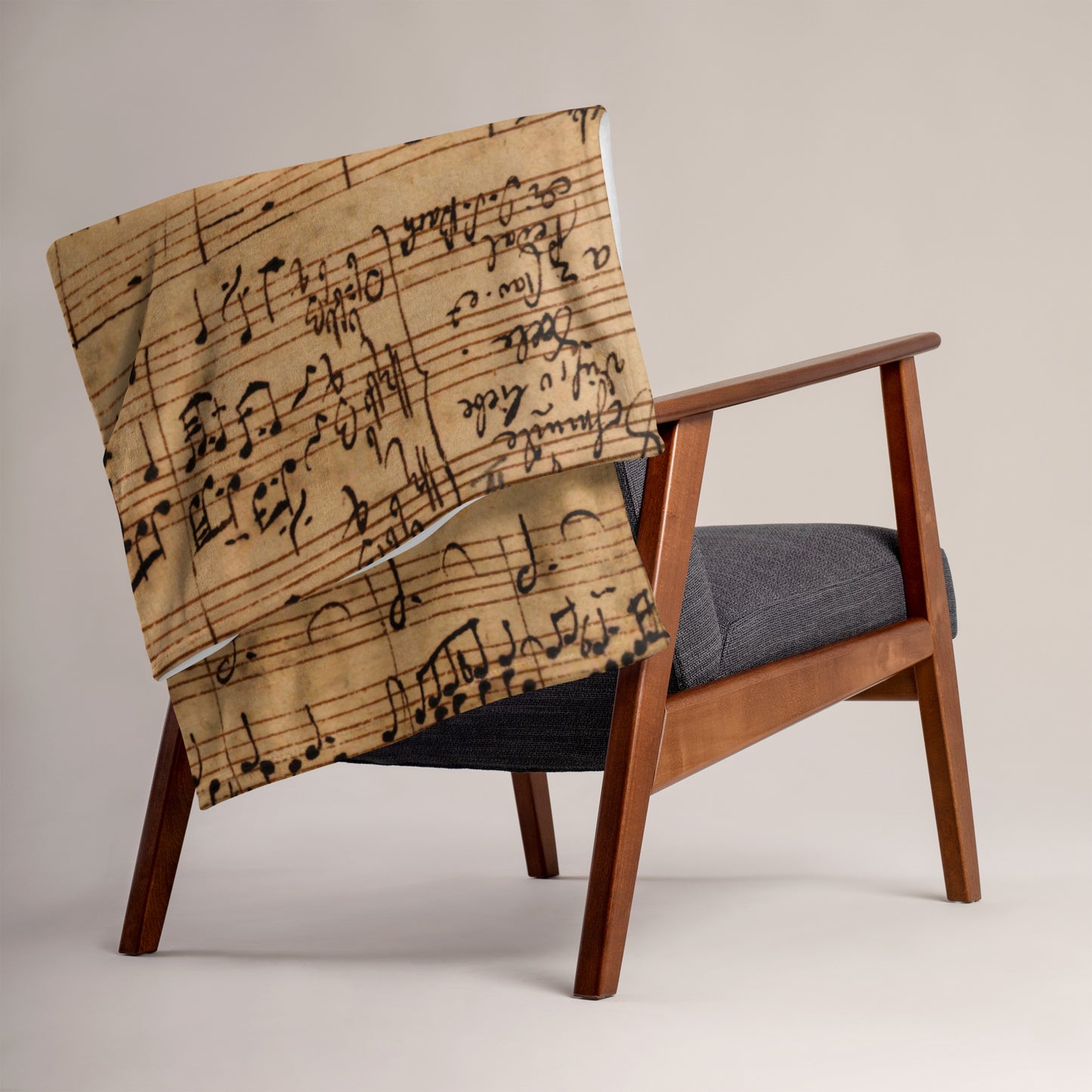 Bach Manuscript "Schmücke dich" Throw Blanket