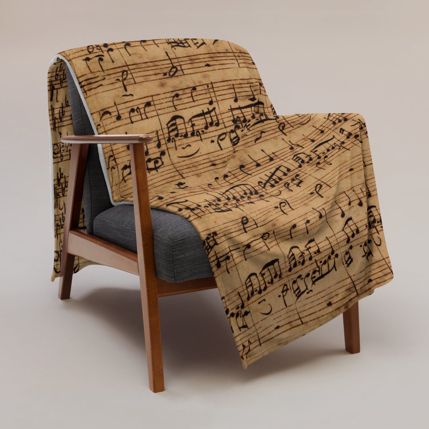 Bach Manuscript "Schmücke dich" Throw Blanket