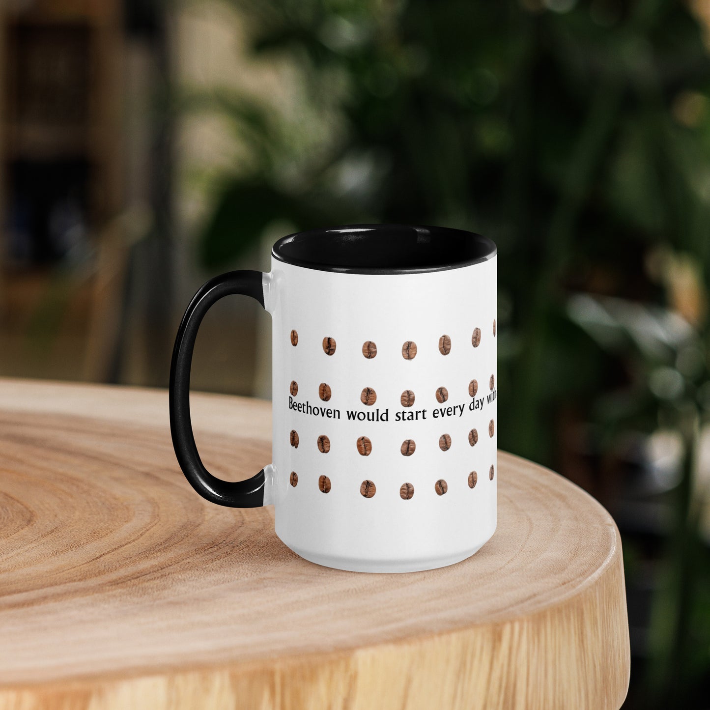 Beethoven 60 Beans Coffee Mug (with Color Inside)