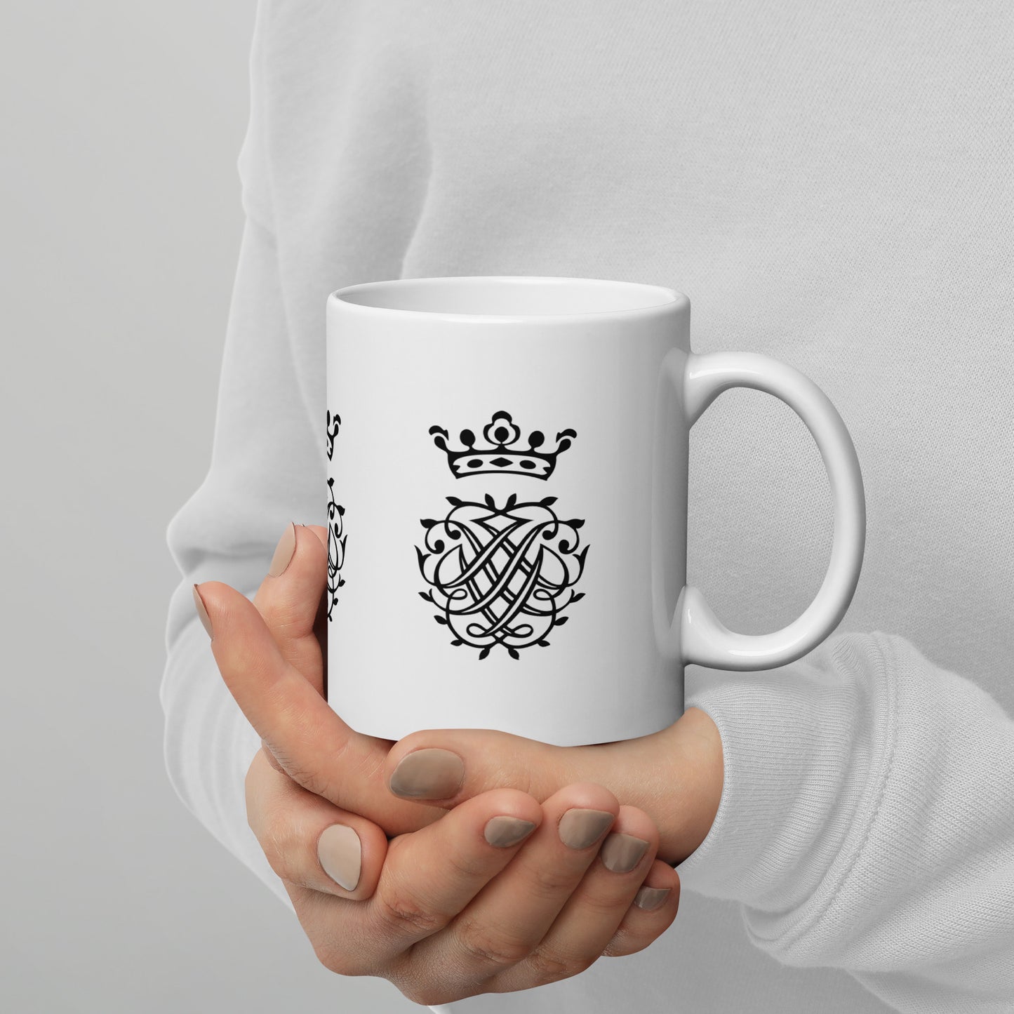 Bach Sign Monogram Tasse (weiß, kleine Schrift)