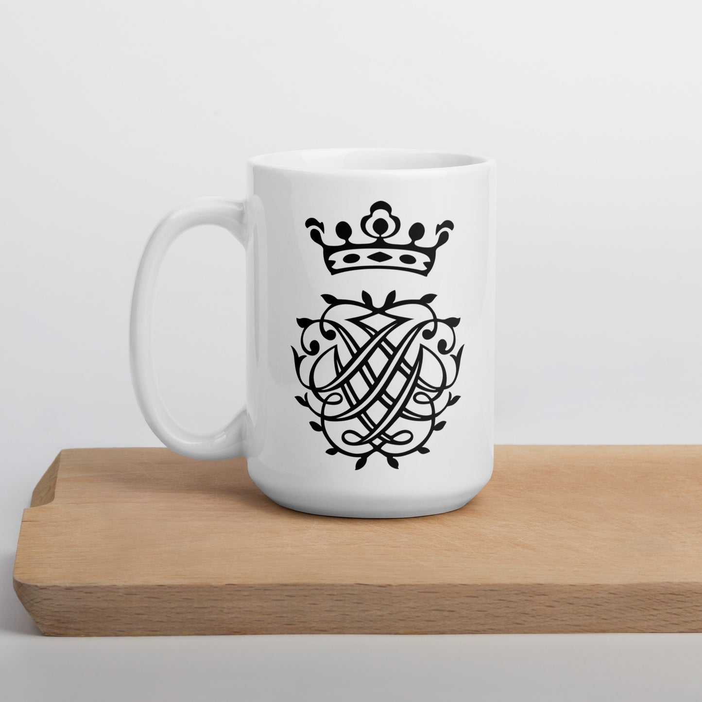 Bach Sign Monogram Mug (white, large print)