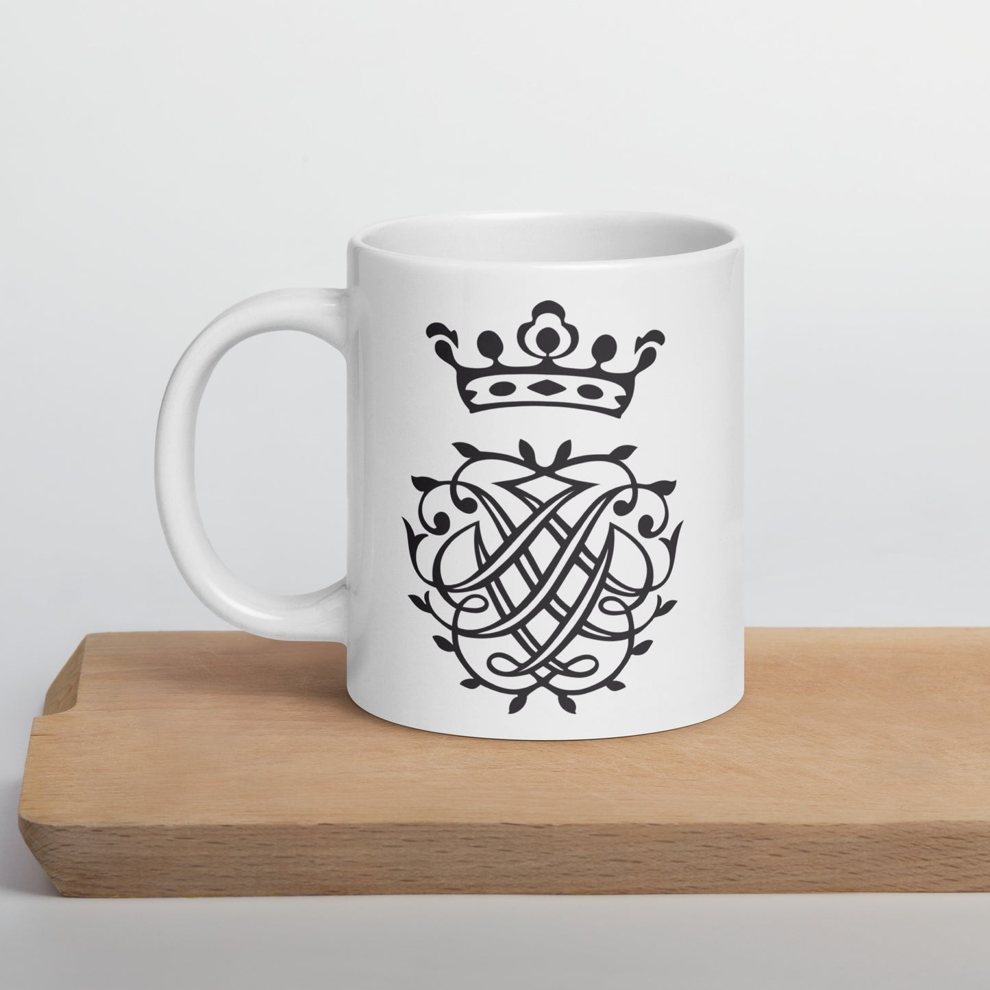 Bach Sign Monogram Mug (white, large print)